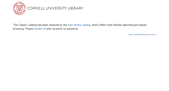 Desktop Screenshot of catalog.library.cornell.edu