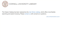 Tablet Screenshot of catalog.library.cornell.edu