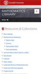 Mobile Screenshot of mathematics.library.cornell.edu