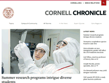 Tablet Screenshot of news.cornell.edu