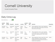 Tablet Screenshot of dailycrimelog.cupolice.cornell.edu