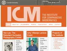Tablet Screenshot of icm.arts.cornell.edu