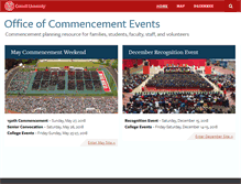Tablet Screenshot of commencement.cornell.edu