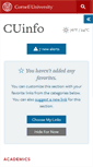 Mobile Screenshot of cuinfo.cornell.edu