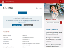 Tablet Screenshot of cuinfo.cornell.edu