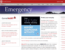 Tablet Screenshot of emergency.cornell.edu