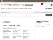 Tablet Screenshot of lawyers.law.cornell.edu