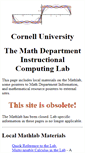 Mobile Screenshot of mathlab.cornell.edu