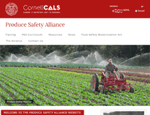 Tablet Screenshot of producesafetyalliance.cornell.edu