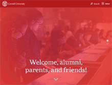 Tablet Screenshot of alumni.cornell.edu