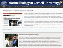 Tablet Screenshot of marinebiology.cornell.edu