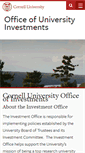 Mobile Screenshot of investmentoffice.cornell.edu