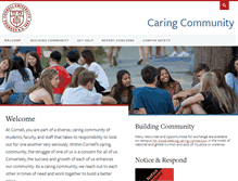 Tablet Screenshot of caringcommunity.cornell.edu