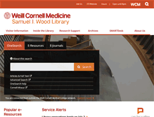 Tablet Screenshot of library.weill.cornell.edu