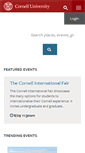 Mobile Screenshot of events.cornell.edu