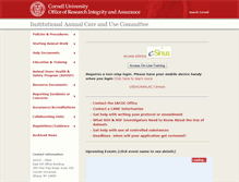 Tablet Screenshot of iacuc.cornell.edu