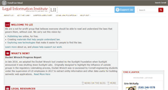 Desktop Screenshot of law.cornell.edu