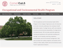 Tablet Screenshot of oeh.cals.cornell.edu