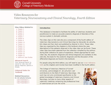 Tablet Screenshot of neurovideos.vet.cornell.edu