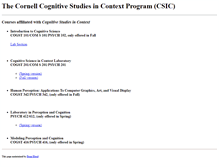 Tablet Screenshot of csic.cornell.edu